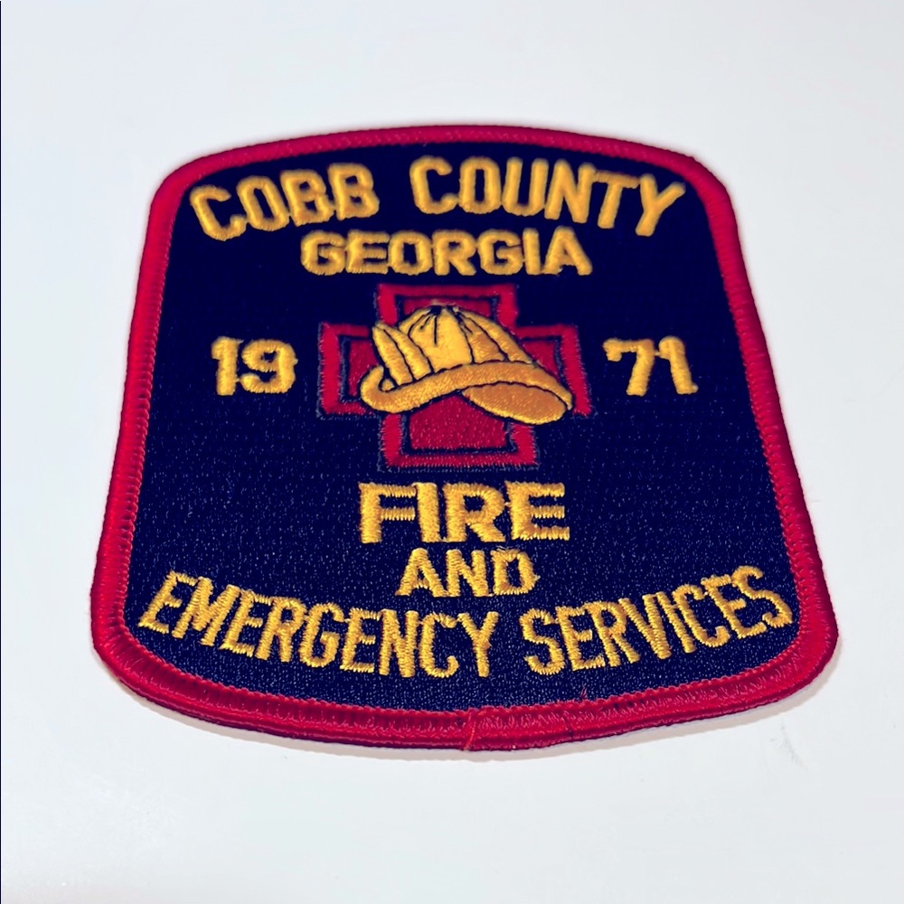 🔥 Cobb County Fire Emergency Services Rescue EMT Georgia Embroidered Patch